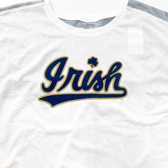 Women's Under armour White "Irish" college Long sleeve T Shirt Youth size XL NWT - Picture 4 of 12